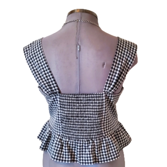 ROCKABILLY ☆ GINGHAM PLAID TOP ☆ NWT - Picture 8 of 10